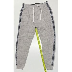 Abercrombie Fitch Gray Soft AF Fleece Jogger Sweatpants Women Size S Logo Tape